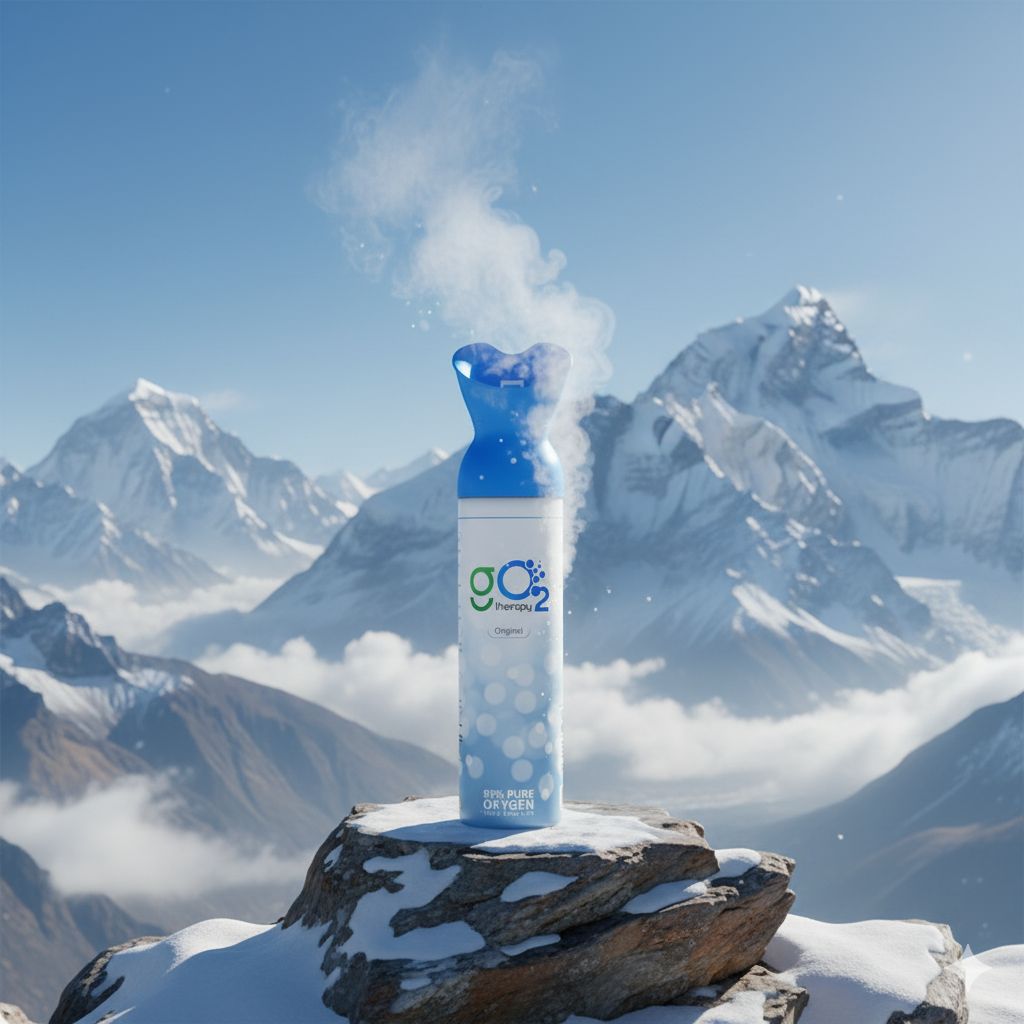 gO₂Therapy Can with Mountain Background